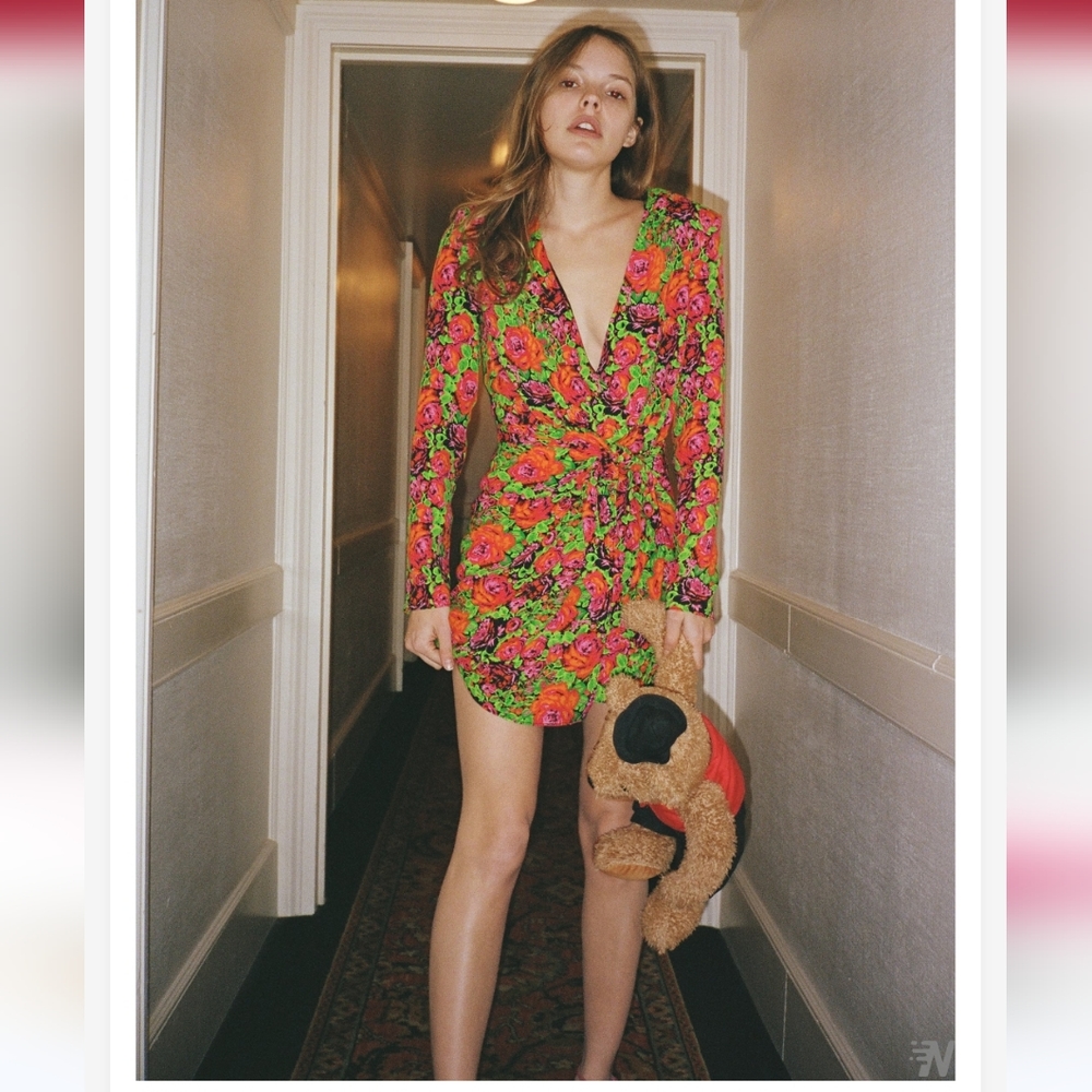 Zara floral print dress XS
